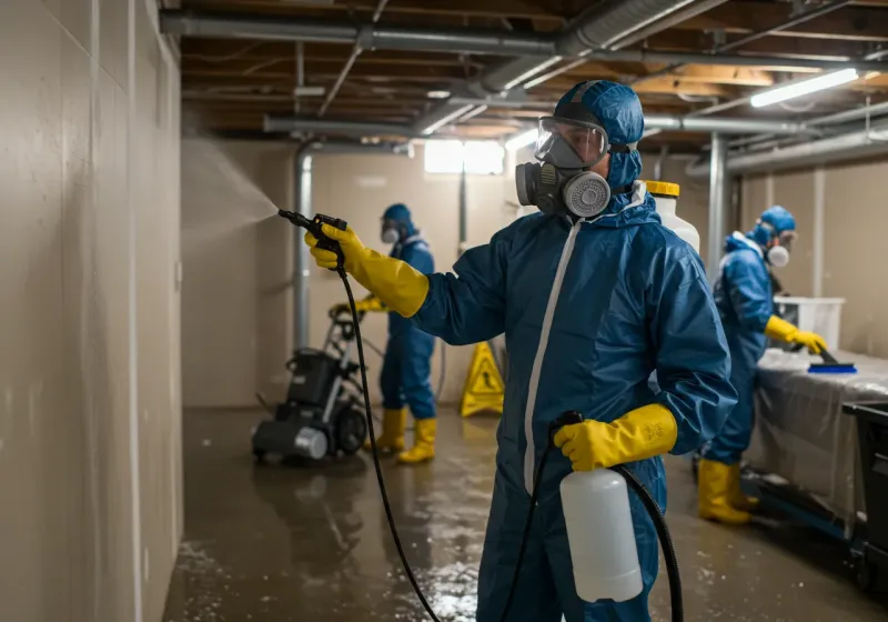 Basement Sanitization and Antimicrobial Treatment process in LaPorte County, IN