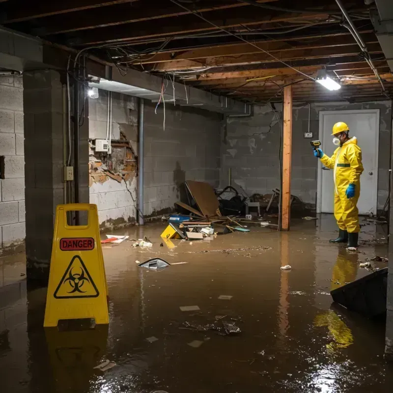 Flooded Basement Electrical Hazard in LaPorte County, IN Property